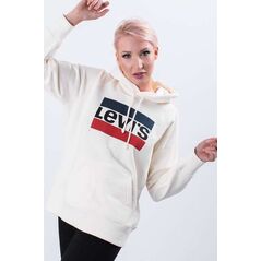 Levi`s GRAPHIC SPORT HOODIE 0001 SPORTSWEAR HOODIE MARSHMALLOW - XS - damskie - kremowy/beżowy 6094895 5400537403353