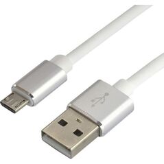 Kabel USB EverActive USB-A - microUSB 1 m Biały (CBS-1MW) 6121703 5903205770714