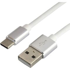 Kabel USB EverActive USB-A - USB-C 1 m Biały (CBS-1CW) 6121706 5903205770707