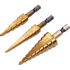 Wiertło Yato stopniowe walcowe 7 4 5 3 6 10 11 12 14 16 8 9 18 20mm 3szt. (YT-44731) 6225688 5906083054082