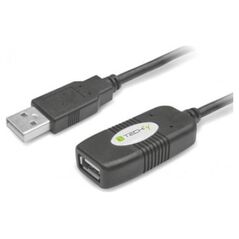 Kabel USB Techly USB-A - USB-A 10 m Czarny (023646) 6287398 8054529023646