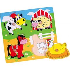 Viga Drewniane Puzzle Farma Układanka Niespodzianka Viga Toys 6315149 6934510595623