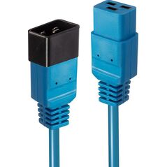 Kabel zasilający Lindy Lindy IEC-Netzverlängerung C19 auf C20 blau 3m extern bulk 6414531 4002888301220
