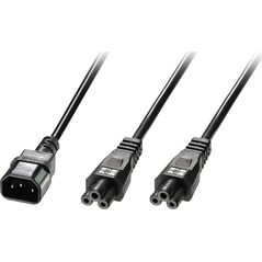 Kabel zasilający Lindy Lindy IEC-Y-Netzkabel C14 auf 2x C5 2.5m 6414533 4002888303705