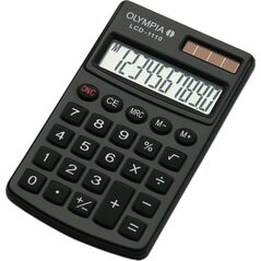 Kalkulator Olympia Olympia Taschenrechner LCD-1110, schwarz 6415289 4030152190010