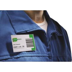 Durable DURABLE Namensschild mit Kombiklemme 50er Pck transparent 6450249 4005546810126