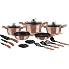 Berlinger Haus Zestaw garnków METALLIC ROSE GOLD [BH-6161] 6462503 5999108411199