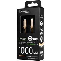 Kabel USB SilverStone USB-C - USB-C 1 m Złoty (SST-CPU06G-1000) 6467188 4710007224496