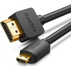 Kabel Ugreen HDMI Micro - HDMI 2m czarny (30103) 6469103 6957303831036
