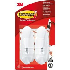 3M Wieszaki Z Metalowym Uchwytem 2szt Wielokrotnego Użytku Białe 17068 3M Command 6614123 5902658084348