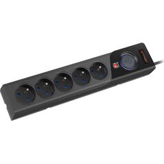 Listwa zasilająca Armac Z5 przeciwprzepięciowa 5 gniazd 1.5 m czarna (Z5/CZ/15) 6695102 5904722196759