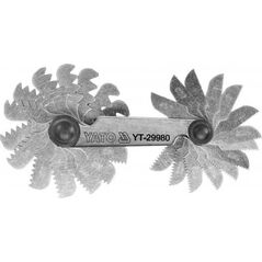 Yato sprawdzian grzebieniowy do gwintów metrycznych 60° 24 Szablony 0,25 - 6,0mm (YT-29980) 6708587 5906083012686