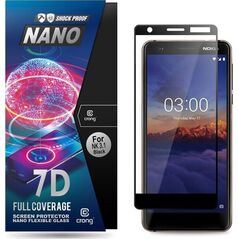 Crong Crong 7D Nano Flexible Glass - Szkło hybrydowe 9H na cały ekran Nokia 3.1 uniwersalny 6770569 5907731981125