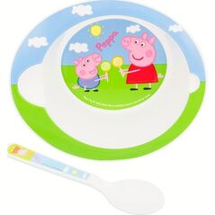 Peppa Pig Peppa Pig - Miska z łyżeczką z melaminy do mikrofali uniwersalny 6772072 8412497852789