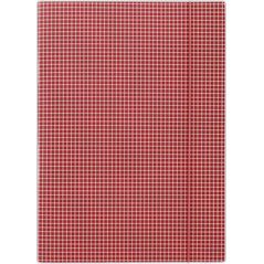 Donau Teczka z gumką DONAU, karton, A4, 400gsm, 3-skrz., czerwona w kratę 6801906 5901498052456