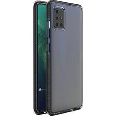 Hurtel Spring Case pokrowiec żelowe etui z kolorową ramką do Xiaomi Redmi Note 9 Pro / Redmi Note 9S czarny uniwersalny 7060775 5904208502081