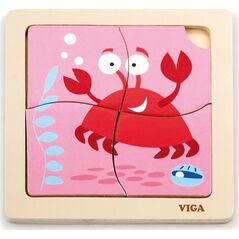 Viga Viga 50146 Puzzle na podkładce - krab 7079230 6934510501464