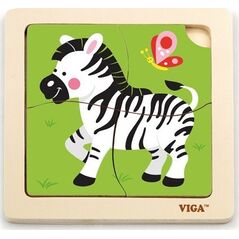 Viga Toys Viga 51317 Puzzle na podkładce-zebra 7532390 6934510513177