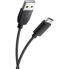 Kabel USB Partner Tele.com USB-A - microUSB 1.2 m Czarny 7560931 5901737933256
