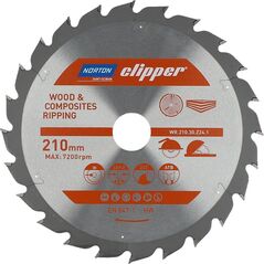 Norton Clipper NORTON PIŁA TARCZOWA 210mm x 30mm x 24z DREWNO I KOMPOZYTY ATB (2,8 / 1,8) N70184608054 7598138 5450248769491
