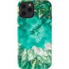 Kingxbar Kingxbar Agate Series eleganckie etui pokrowiec z nadrukiem agat iPhone 12 mini zielony uniwersalny 7684021 6959003590305