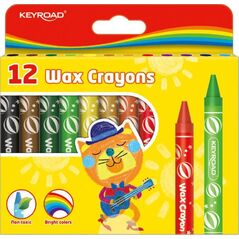 Keyroad Kredki Świecowe Keyroad, 12Szt., 11Mm, Pakowane Na Displayu, Mix Kolorów 7701507 6954884575380