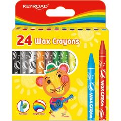 Keyroad Kredki Świecowe Keyroad, 12Szt., 8Mm, Pakowane Na Displayu, Mix Kolorów 7701509 6954884575366