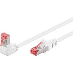 Goobay GOOBAY Patchcord S/FTP Kat. 6 Prosty / Kątowy 90 Biały 0,5m 7729012 4040849515491