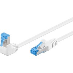 Goobay GOOBAY Patchcord S/FTP Kat. 6A Prosty / Kątowy 90 Biały 10m 7729024 4040849515682