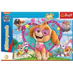 Trefl Puzzle 100 el. Glitter W blasku Skye Psi Patrol 7729623 5900511148183