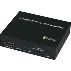 Techly HDMI 2K4K AUDIO INSERTER HDMI/TOSLINK/AUDIO STEREO L/R 7836705 8051128103687