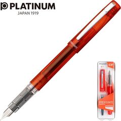 Platinum Pióro wieczne Platinum Prefounte Vermilion Orange, F, w plastikowym opakowaniu, na blistrze, pomarańczowe 7922247 4977114911392