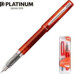 Platinum Pióro wieczne Platinum Prefounte Vermilion Orange, M, w plastikowym opakowaniu, na blistrze, pomarańczowe 7922251 4977114911446