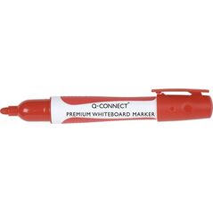 Q-Connect Marker do tablic Q-CONNECT Premium, gum. rękojeść, okrągły, 2-3mm (linia), czerwony 7922376 5705831261112