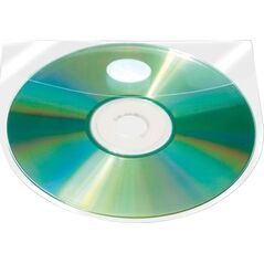 Q-Connect Kieszeń samoprzylepna Q-CONNECT, na 2-4 płyty CD/DVD, 127x127mm, 10szt. 7922428 5705831270329