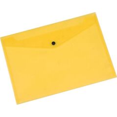 Q-Connect Teczka kopertowa zatrzask, PP, A4, 172mikr., transparentna żółta 7922811 5705831035959