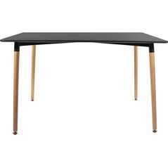 Mufart Prostokątny stół TRE do kuchni, jadalni, salonu 120cm x 80cm - Czarny 8162046 5903332062164
