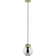 Lampa wisząca Paulmann Neordic Linja Lampa wisząca max. 1x20W E27 230V Szkło przydymione/ Mosiądz Szczotkowany 8196668 4000870797433