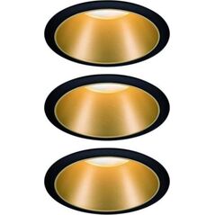 Paulmann Oprawa wbudowana Cole Coin 3-st ścimnianie LED 3x6,5W 2700K 230V Czarny/Złoty-Mat /Tworzywo sztuczne 8196959 4000870934043