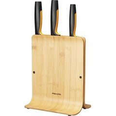 Fiskars Zestaw 3 noży w bloku bambusowym 1057553 8250065 6424002012986