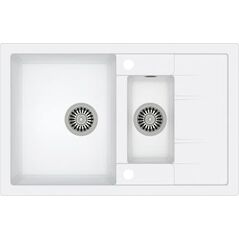 Zlewozmywak Quadron MORGAN 156 GraniteQ stalowy / biały metalik 8267493 5903242531965