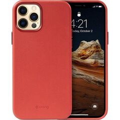 Crong Crong Essential Cover Magnetic - Etui ze skóry iPhone 12 Pro Max MagSafe (czerwony) 8397114 5907731987691