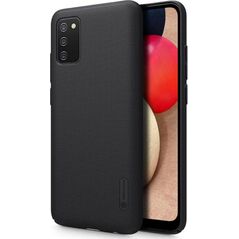 Nillkin Super Frosted Shield wzmocnione etui pokrowiec + podstawka Samsung Galaxy A02s EU czarny 8400847 6902048211872