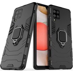 Hurtel Ring Armor pancerne hybrydowe etui pokrowiec + magnetyczny uchwyt Samsung Galaxy A42 5G czarny 8588901 9111201915473