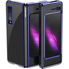 Hurtel Plating Case hard case pokrowiec etui z metaliczną ramką Samsung Galaxy Fold niebieski 8589000 9111201930988