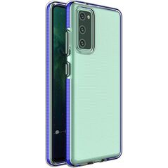 Hurtel Spring Case pokrowiec żelowe etui z kolorową ramką do Samsung Galaxy A72 4G ciemnoniebieski 8616448 9111201934023