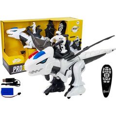 Lean Sport Dinozaur Tyranozaur Robot Interaktywny Zdalnie Sterowany K18 Programowanie Biały 8617579 5903802458404