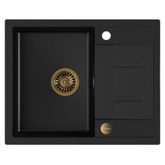Zlewozmywak Quadron MORGAN 116 GraniteQ VERY BLACK - czarny mat / złoty 8648333 5903242537813