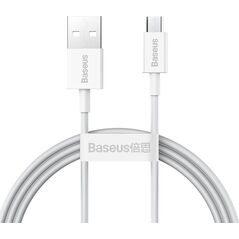 Kabel USB Baseus USB-A - microUSB 1 m Biały (BSU2824WHT) 8756849 6953156208490