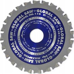 Global Piła tarczowa do cięcia stali GLOBAL SAW 110 x 1,6/1,2 x 20mm / 24z CERMET 8935794 4920350310030